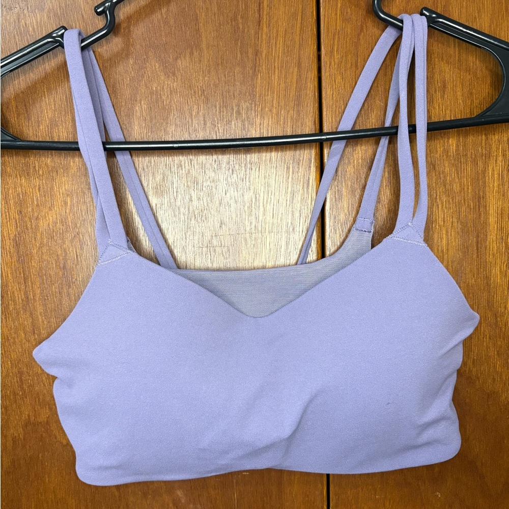 Nike Lavender Double-Strap Seamless Sports Bra